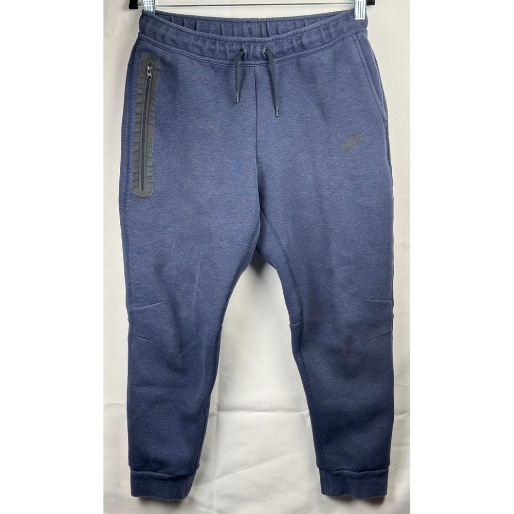 Nike Boys Tech Fleece Joggers Navy Blue Heathered Pants XL FD3287-473